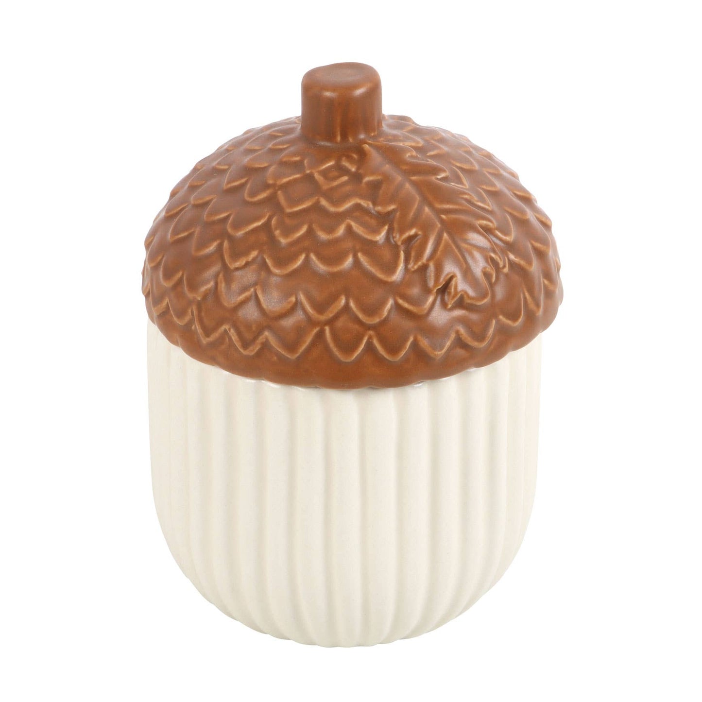 Fall and Autumn Acorn Ceramic Storage Jar