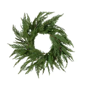 Cypress Leaf Wreath LED Pre Lit - 24" - Arriving in Store October