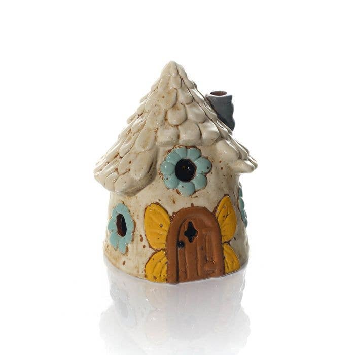 Blossom and Bloom Stoneware House with Led Light - Arriving in Store Mid-April