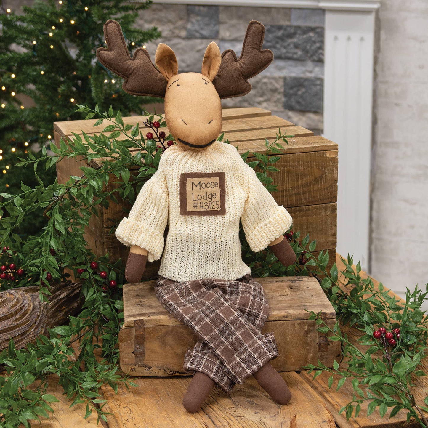 Stuffed Moose Lodge Sweater Doll - Early December Drop