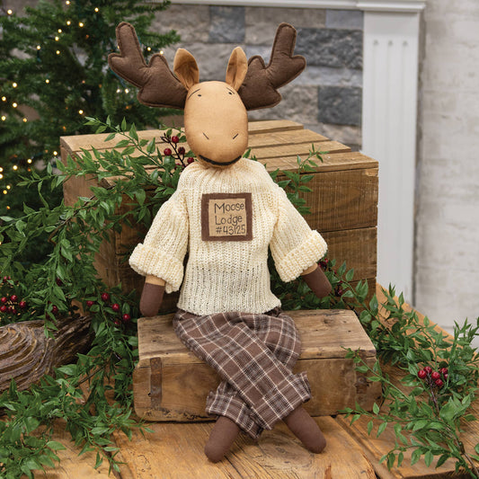 Stuffed Moose Lodge Sweater Doll - Early December Drop