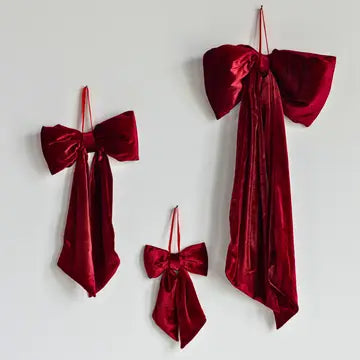 Manor House Deep Red Velvet Bow - Arriving in Store September/October