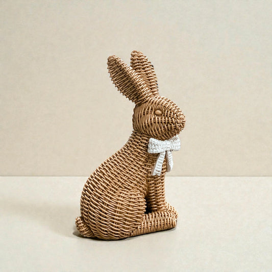 Willow‑Weave Resin Bunny 24cm - Late March 2026 Drop