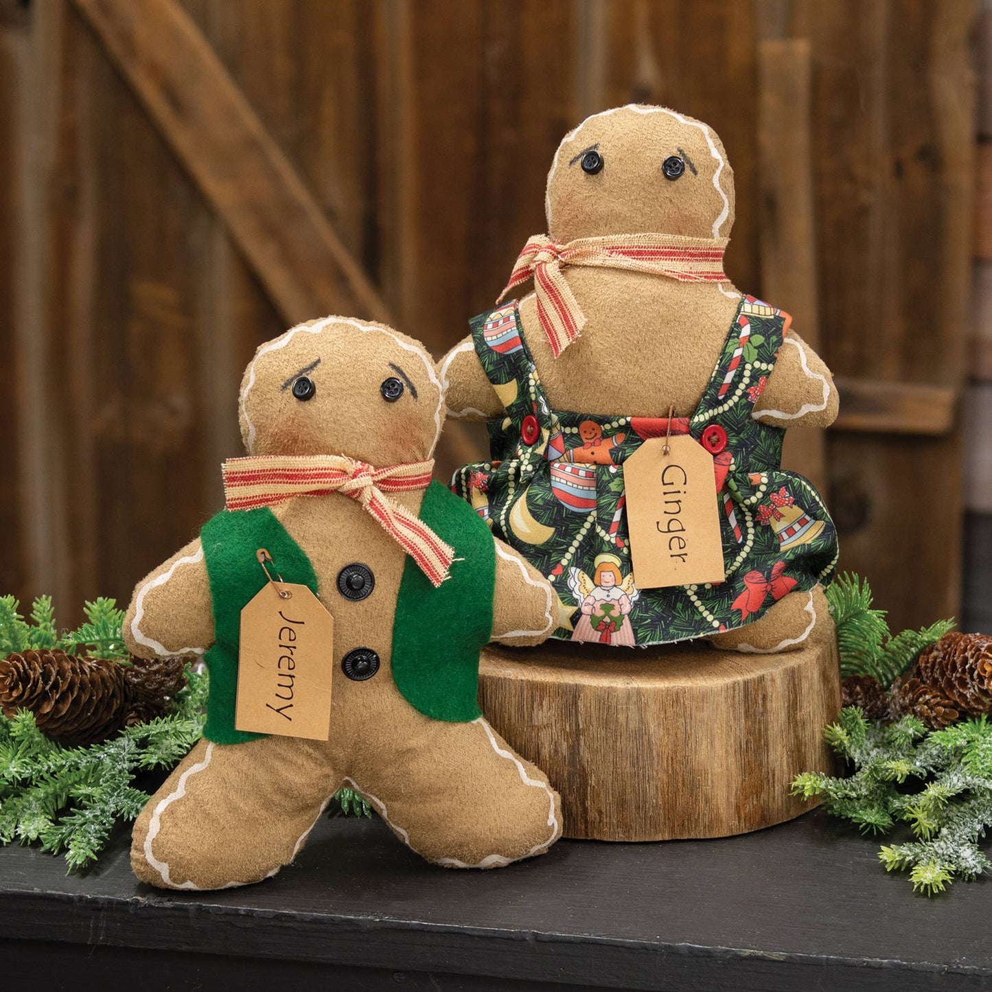 Stuffed Ginger & Jeremy Gingerbread Doll Set - Early December Drop