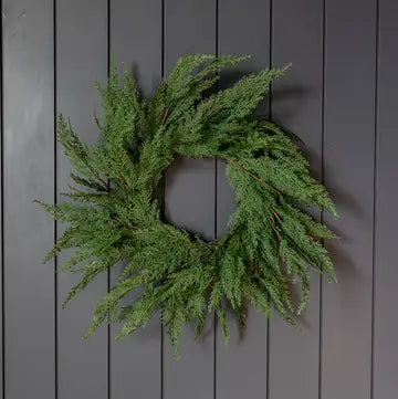 Cypress Leaf Wreath LED Pre Lit - 24" - Arriving in Store October