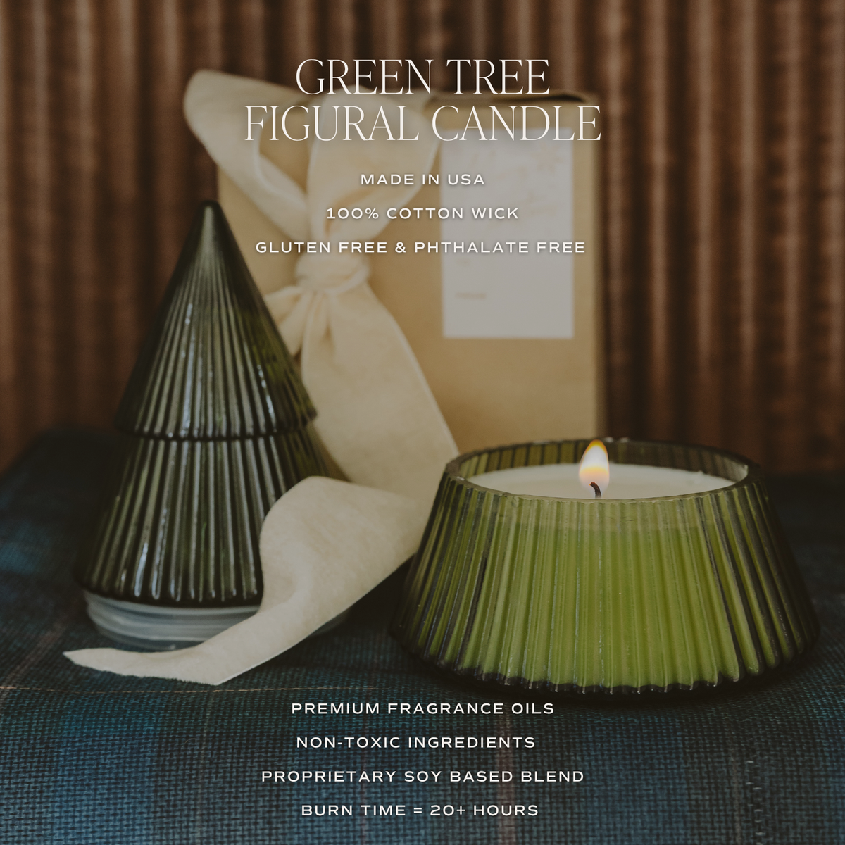 Fraser Fir Soy Candle 8.5 oz Glass Tree Jar - Arriving in Store Late October