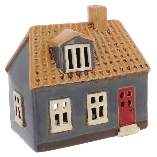 Village Pottery Grey Tiled House Tealight - September Drop
