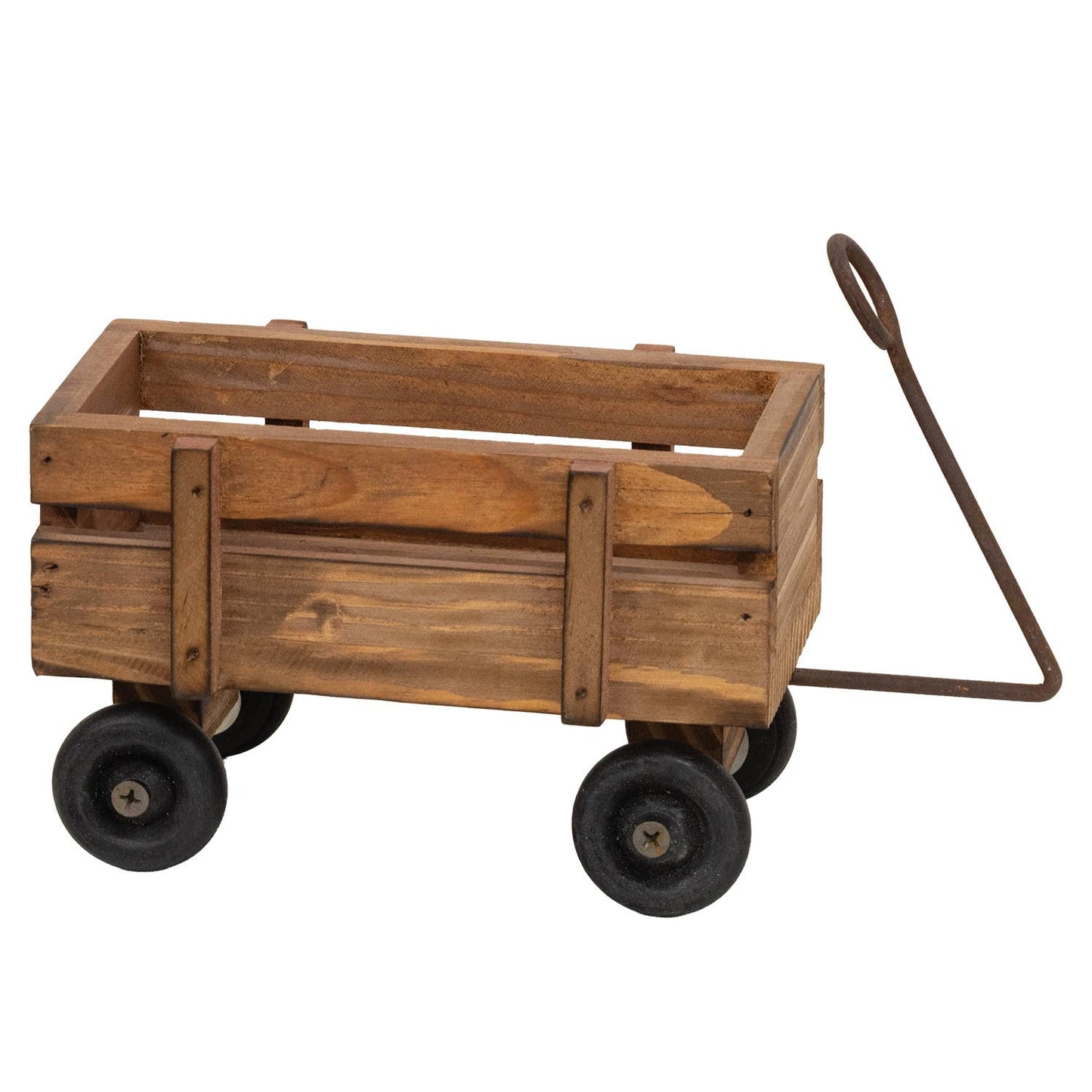 Natural Wooden Wagon With Rusty Metal Handle - Arriving in Store September