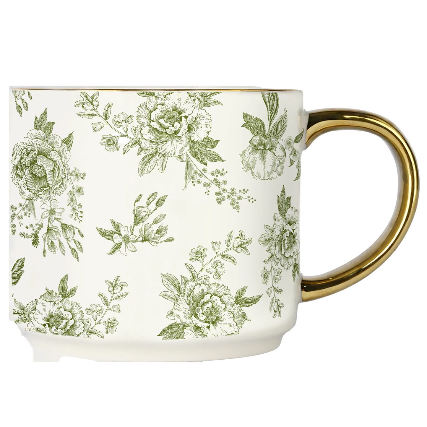 Green Delft Coffee Mug