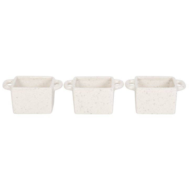 Set of 3 Ceramic Christmas Snack Bowls