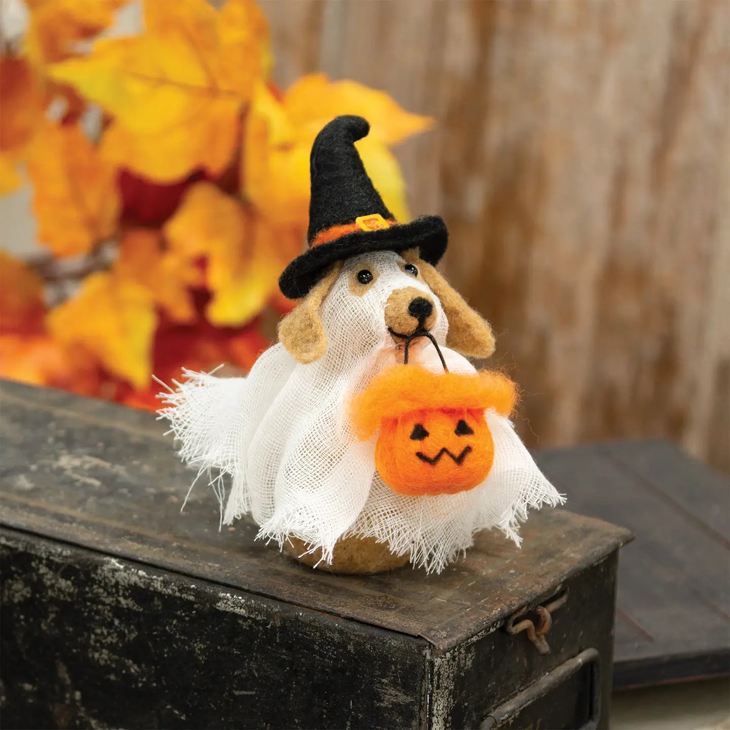 Ghost Dog Felted Ornament - Arriving in Store September