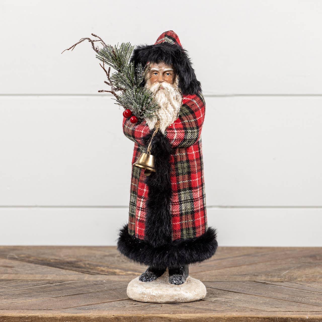 14" ROYAL STEWART TARTAN SANTA