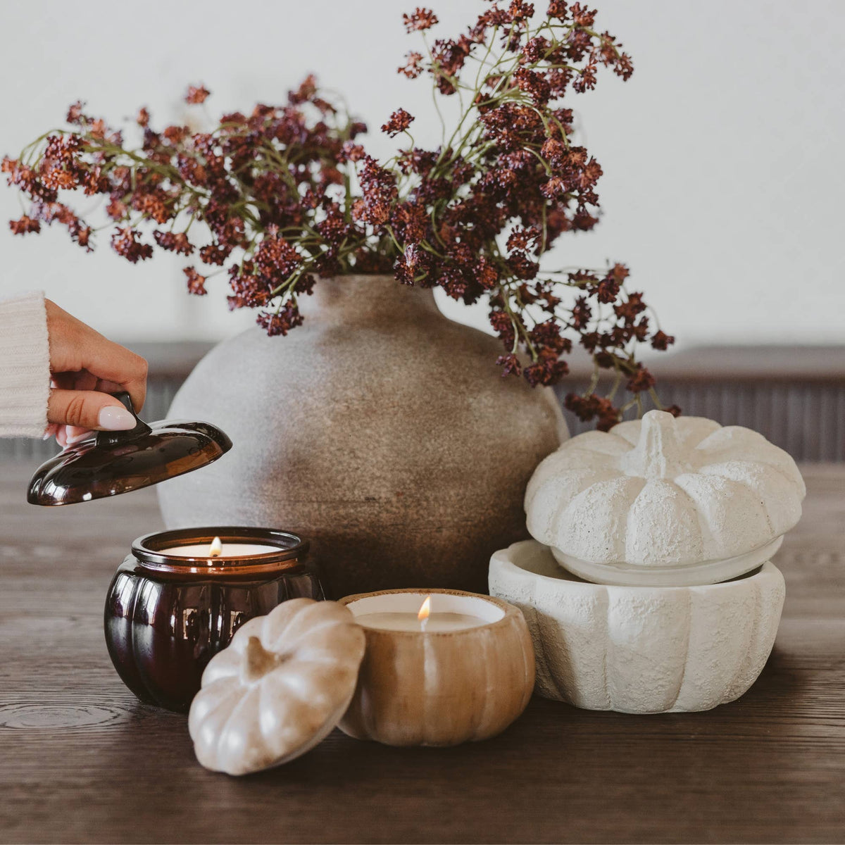 Pumpkin Spice Soy Candle 8 oz Pumpkin Jar - Arriving in Store Late October