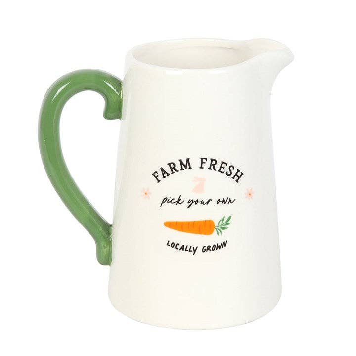 Farm Fresh Carrot Patch Ceramic Easter Flower Jug