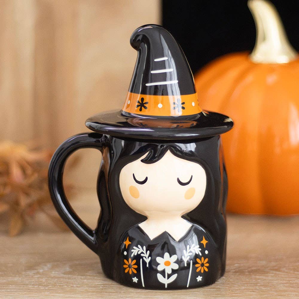Frightful Folk Witch Lidded Mug - Arriving in Store September