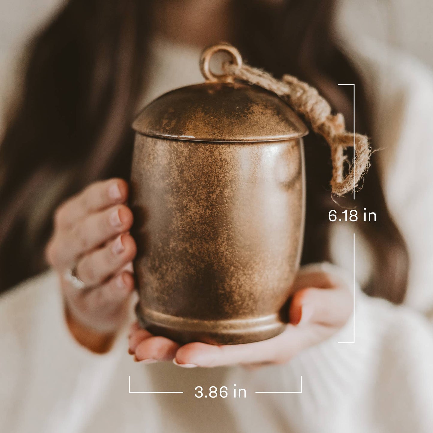 Holiday Soy Candle - 13.5 oz Antique Gold Bell Jar - Arriving in Store September