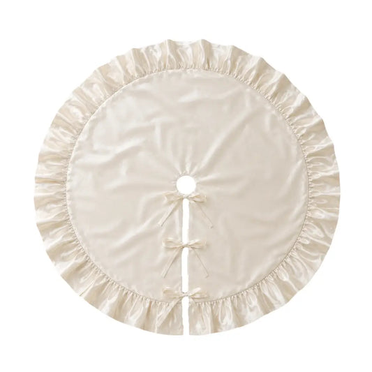 Manor House Deep Cream Velvet Tree Skirt - Arriving in Store November