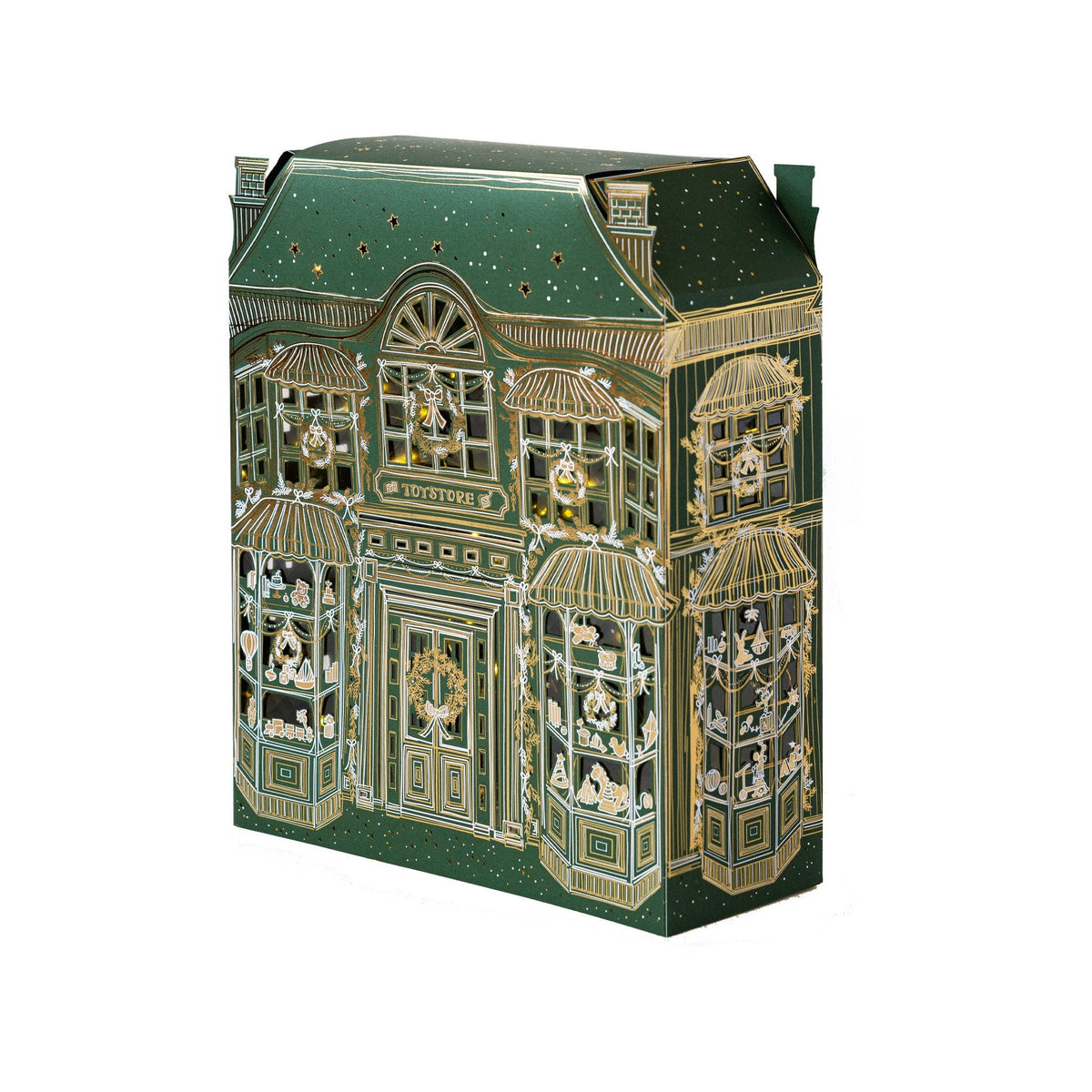 Maren Baxter Limited Edition Green Light-Up Christmas Village Shops Set of 3 - Arriving in Store Mid November