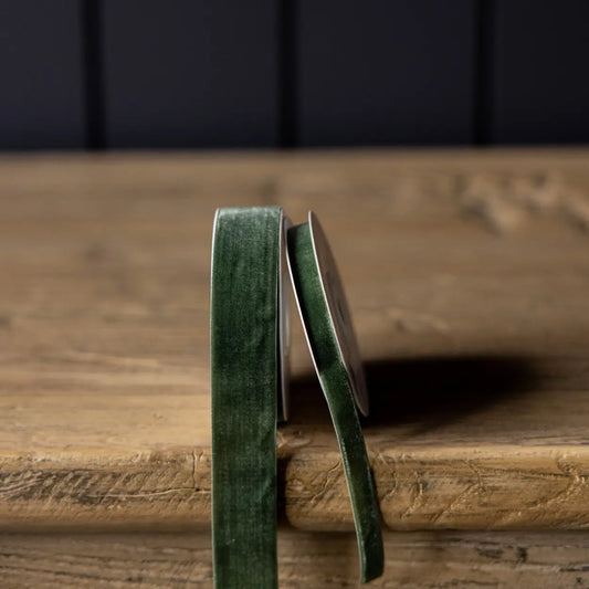 Forest Green Velvet Ribbon - November Drop