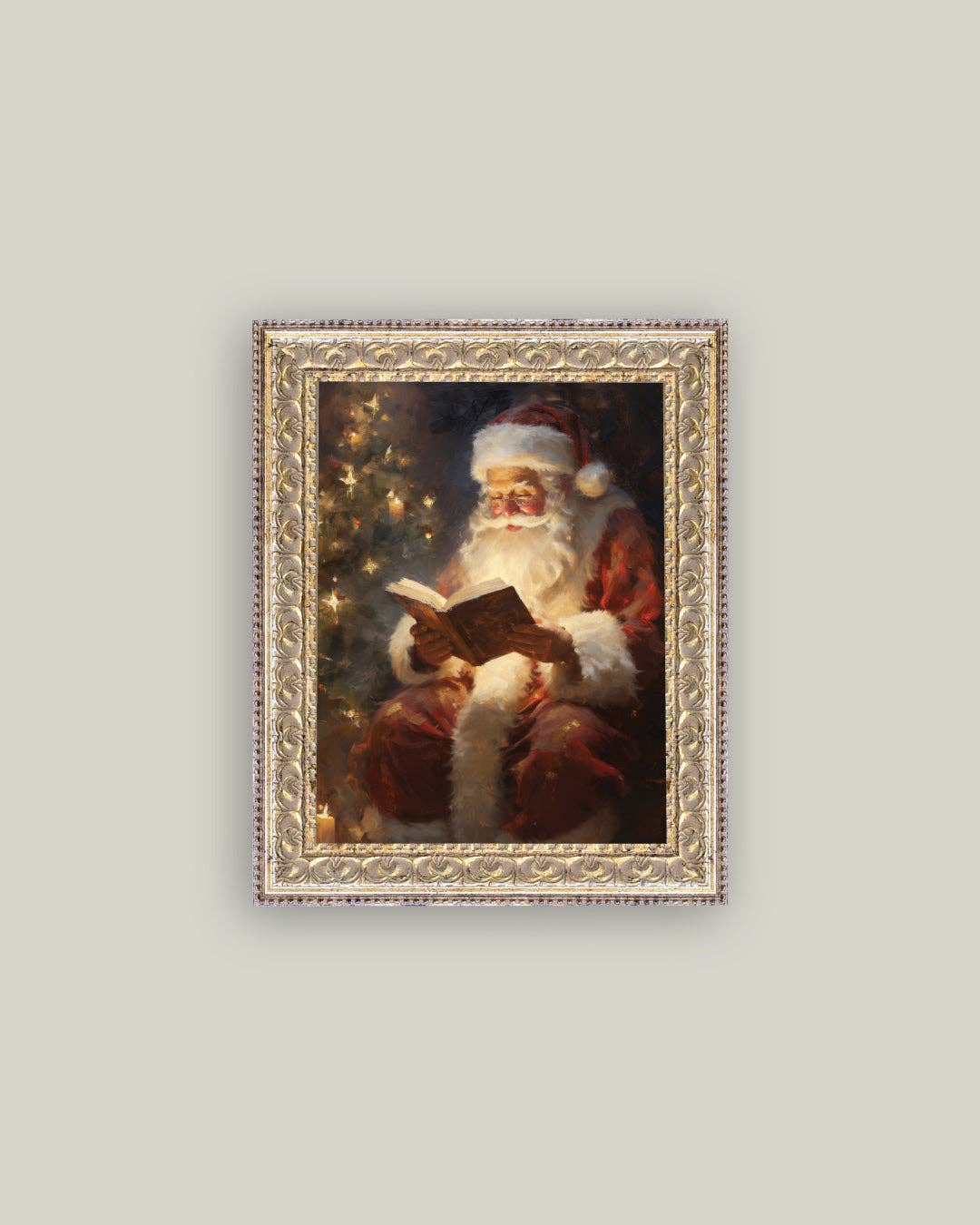 Classic Santa Framed Antique Art - Arriving in Store October
