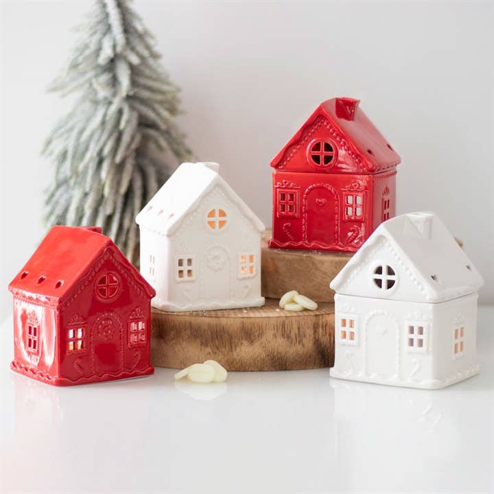 White Christmas Gingerbread House Oil Burner