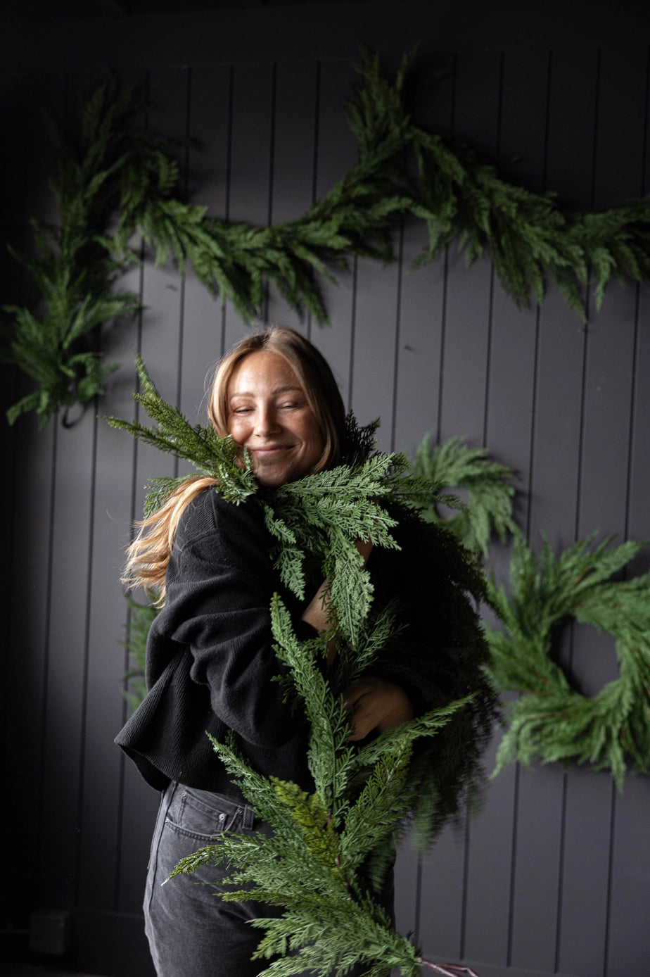 Cypress Leaf Full Real Touch Garland - 6ft - November Drop