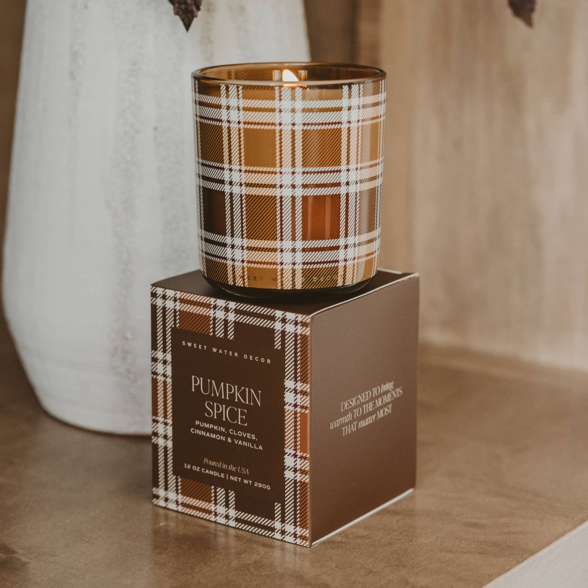 Pumpkin Spice 12 oz Boxed Soy Candle - Arriving in Store Late October
