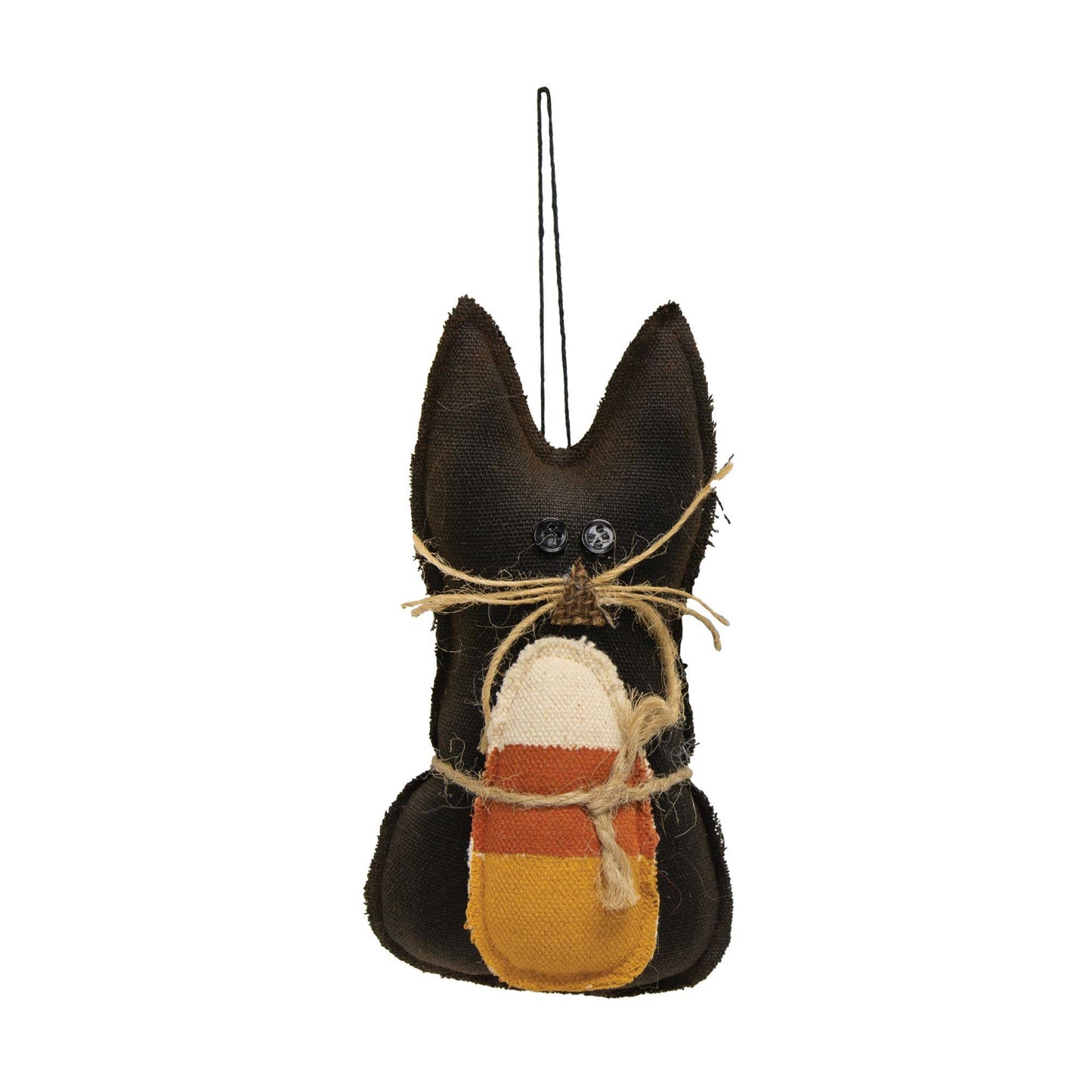 Primitive Cat with Candy Corn Ornament - Arriving in Store September