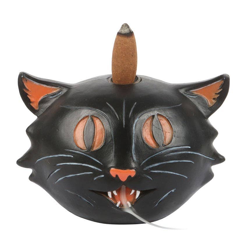 Black Cat Halloween Backflow Incense Burner - September Drop