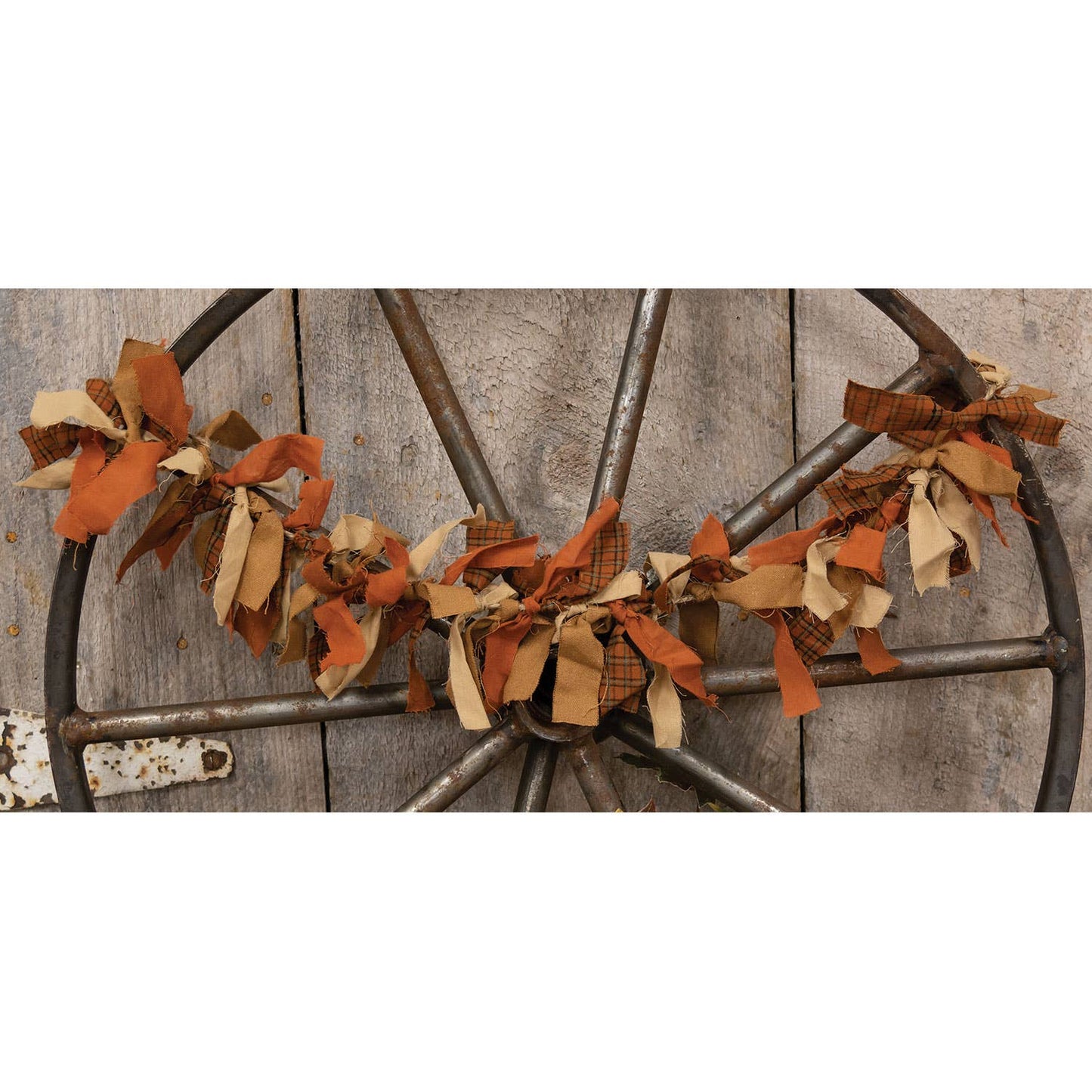 Primitive Fall Colors Rag Garland - Arriving in Store September
