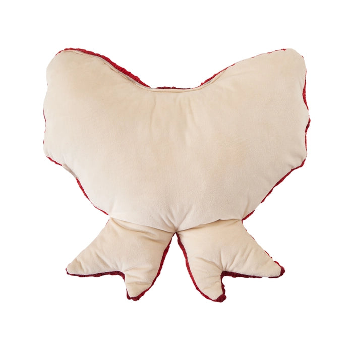 Shaped Red & White Bow Hook Pillow