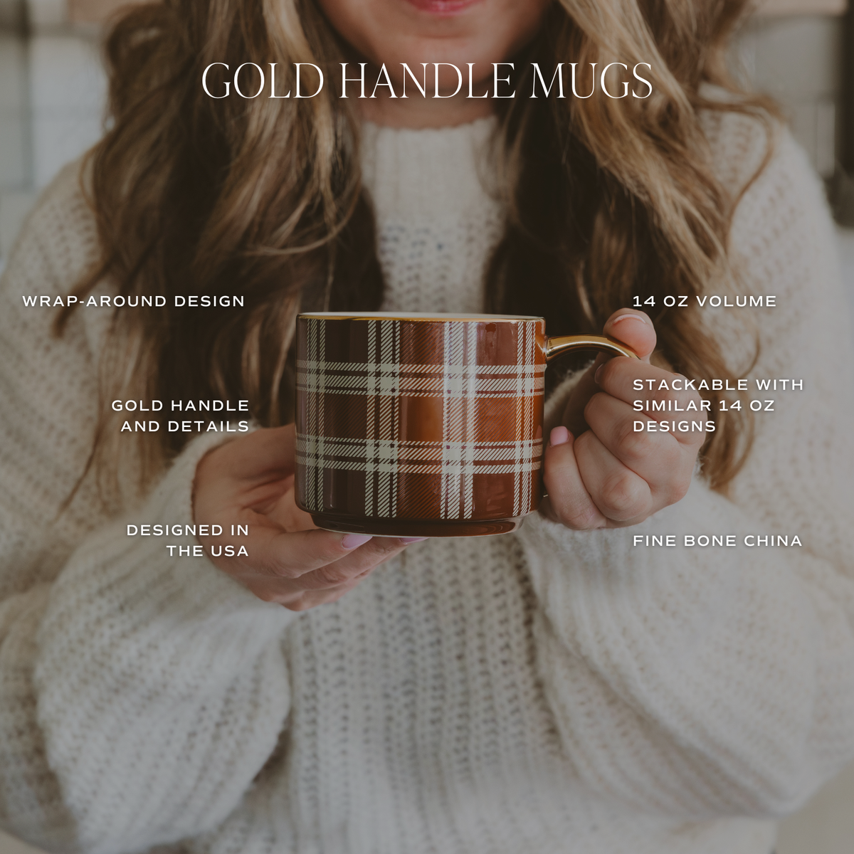 Brown Plaid Coffee Mug - Arriving in Store Late October