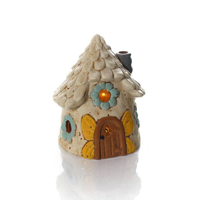 Blossom and Bloom Stoneware House with Led Light - Arriving in Store Mid-April
