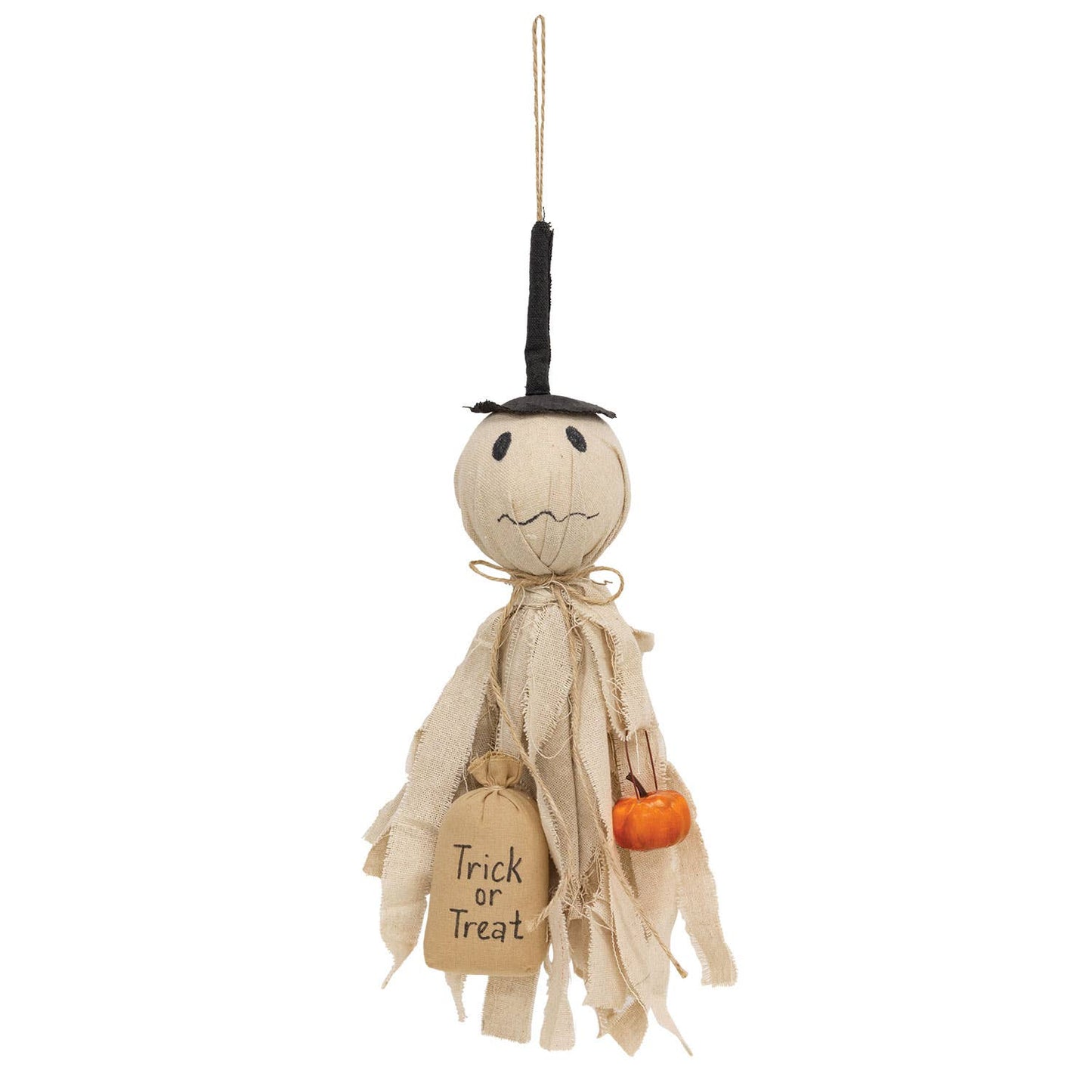 Trick Or Treat Ghost Hanger w/Pumpkin - Arriving in Store September
