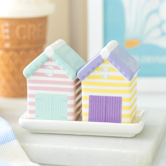 S/2 Beach Hut Salt & Pepper Set