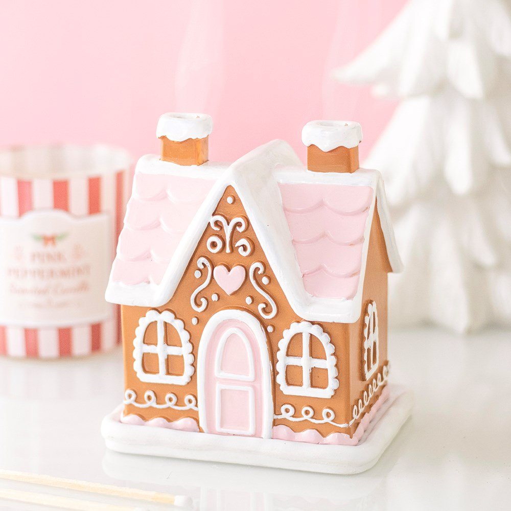 Pink Gingerbread House Incense Cone Burner - Arriving in Store September