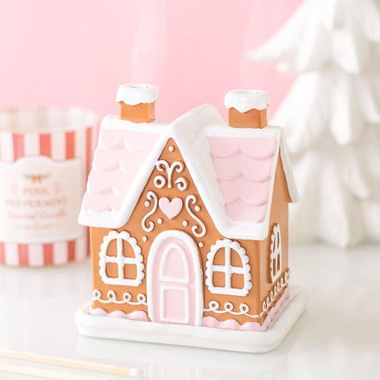 Pink Gingerbread House Incense Cone Burner - Arriving in Store September