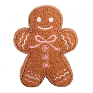 Sugarplum Bakery Gingerbread Man Boucle Cushion - Arriving in Store September