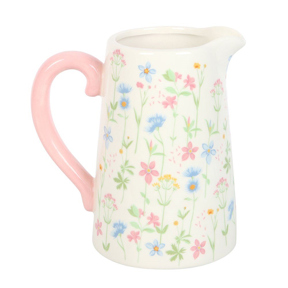 Blooming Lovely Floral Print Ceramic Flower Jug