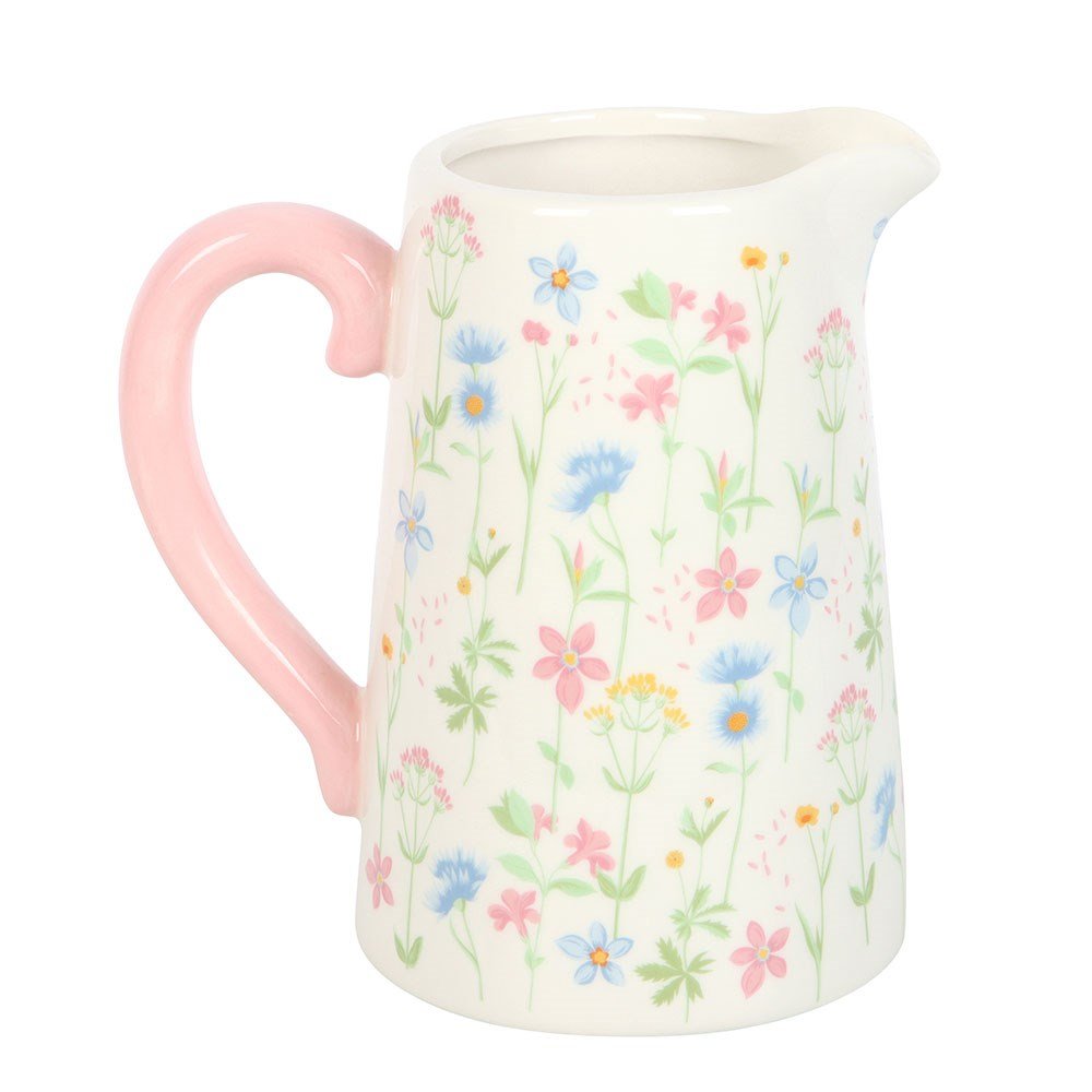 Blooming Lovely Floral Print Ceramic Flower Jug