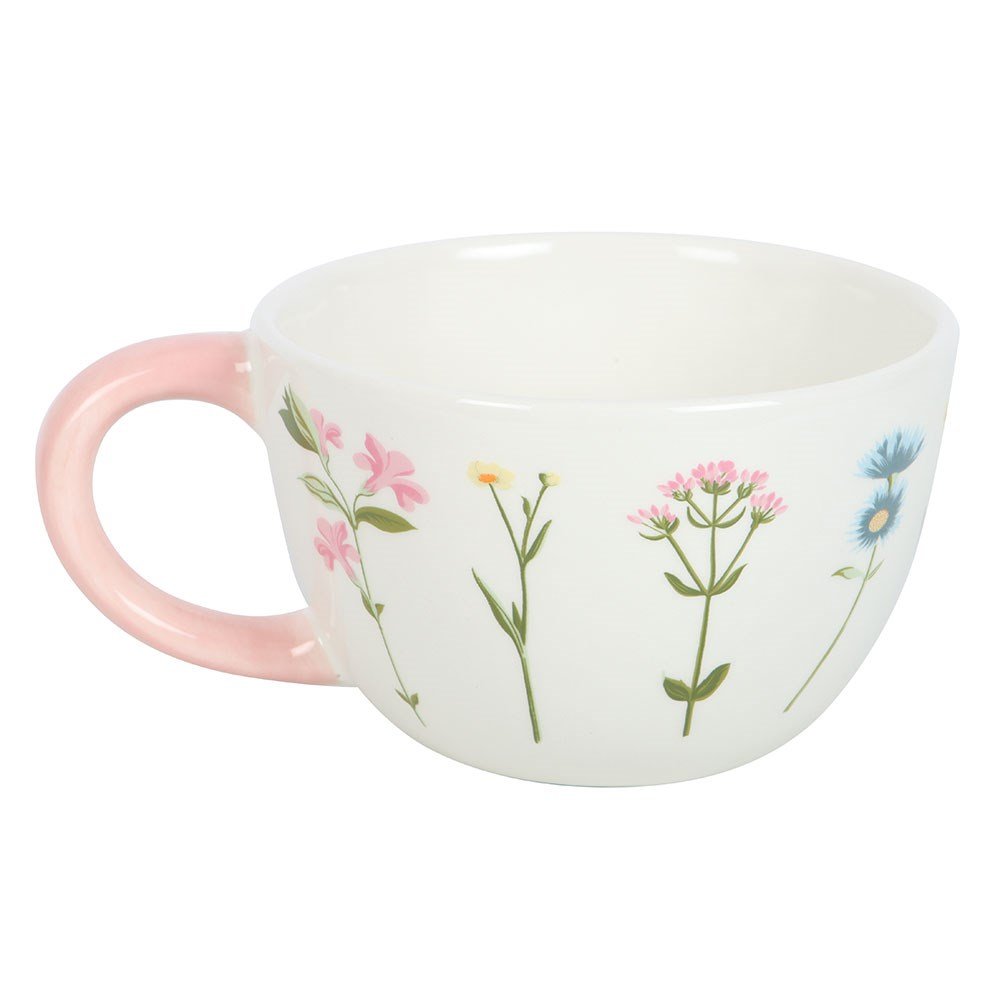 Blooming Lovely Floral Textured Ceramic Mug