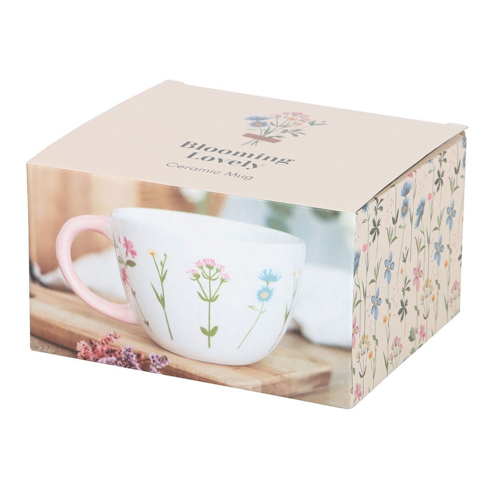 Blooming Lovely Floral Textured Ceramic Mug