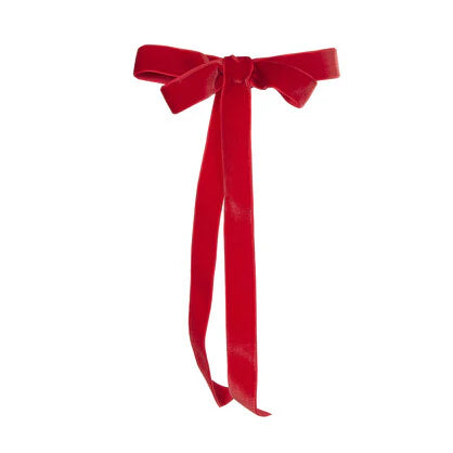 6Pk Red Velvet Classic Bows