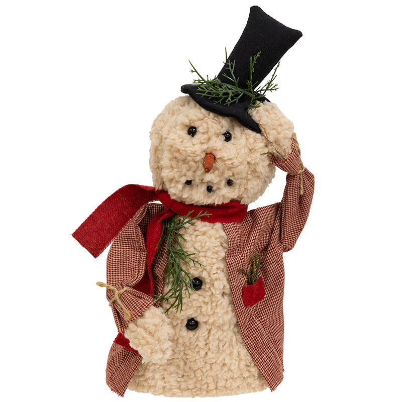 Winter Greeting Snowman Doll with Top Hat - September Drop