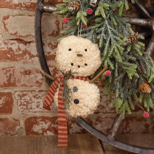 Sherpa Snowbaby Hanger W/Ticking Scarf - September Drop