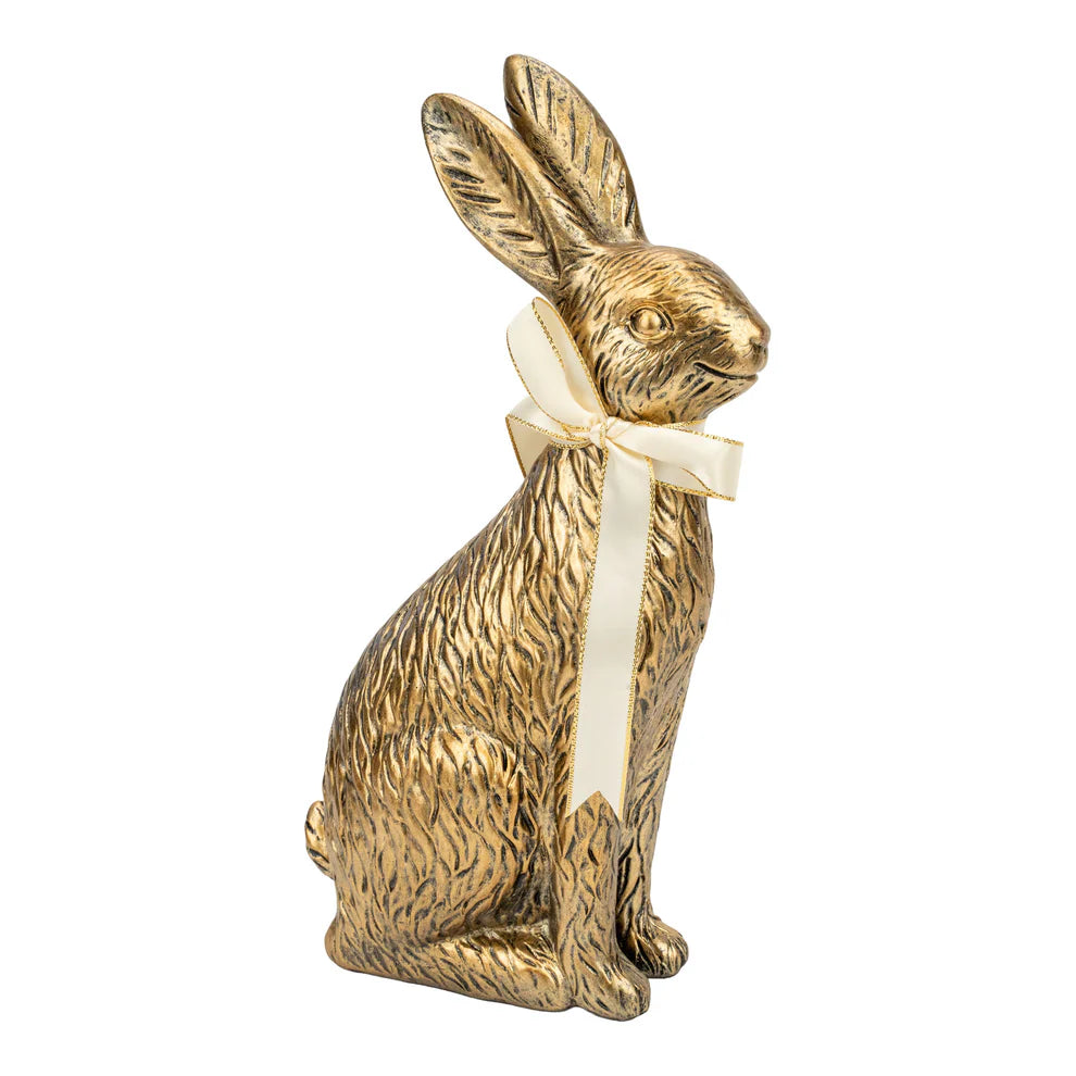 Elegant Bunny with Ivory Bow - February Drop