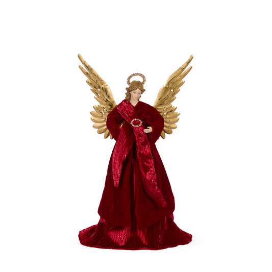 Elegant Burgundy Angel Tree Topper - Arriving in Store October