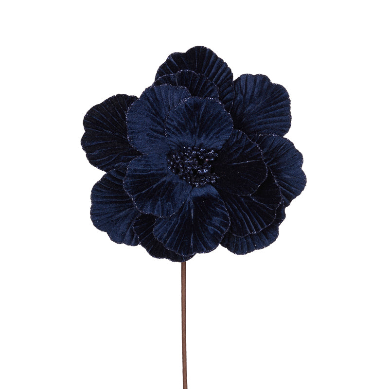 Midnight Simple Layered Velvet Flower - Set of 4 - Arriving in Store October
