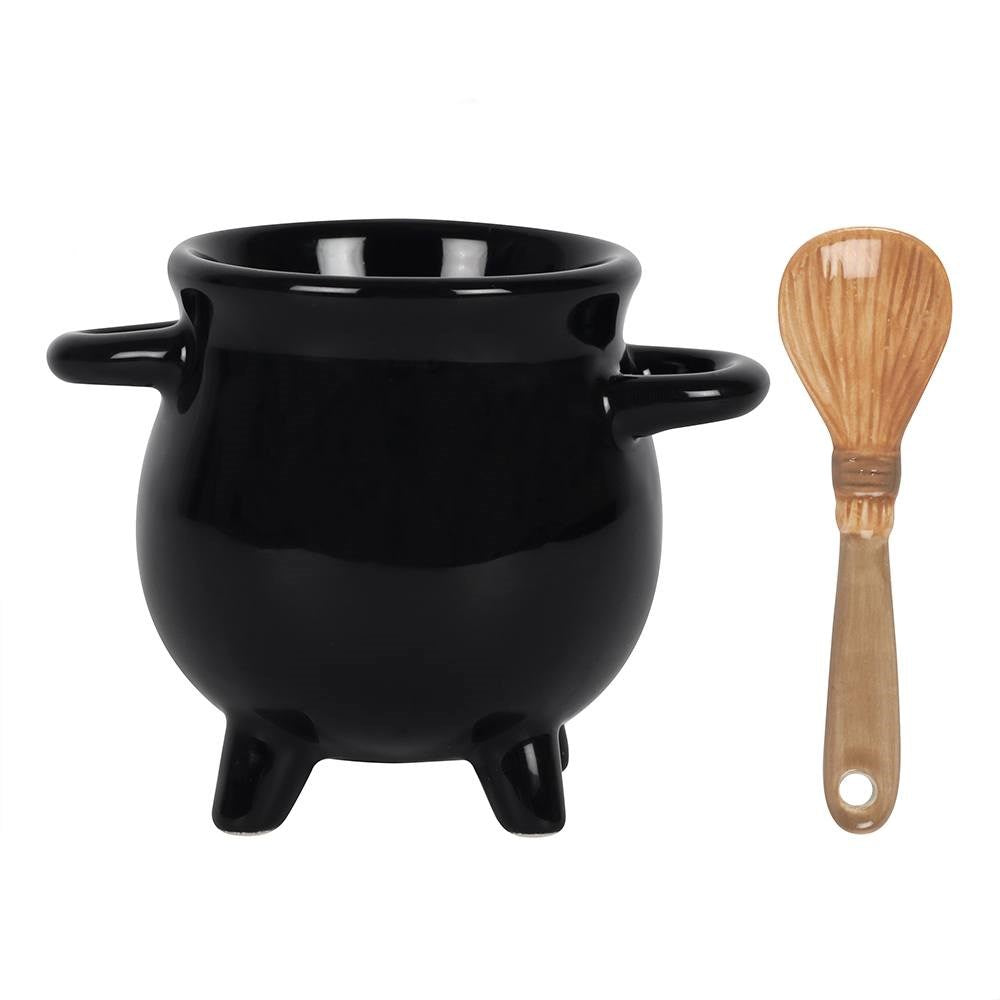 Cauldron Egg Cup with Broom Spoon - September Delivery