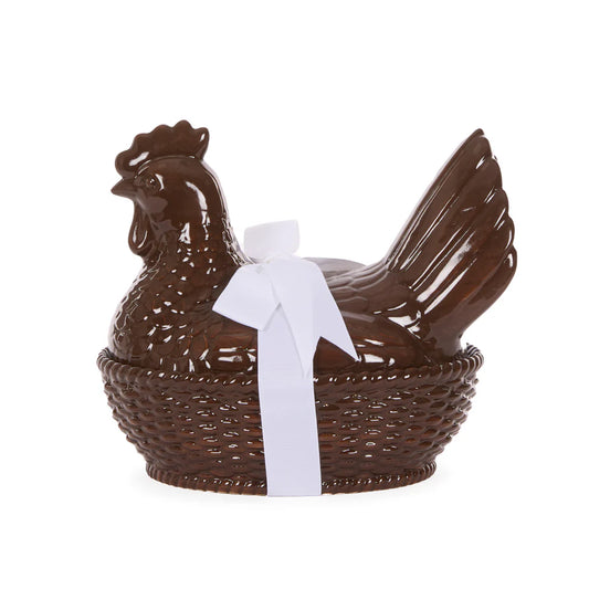 Ceramic Chicken Dish with Bow - Late February Drop
